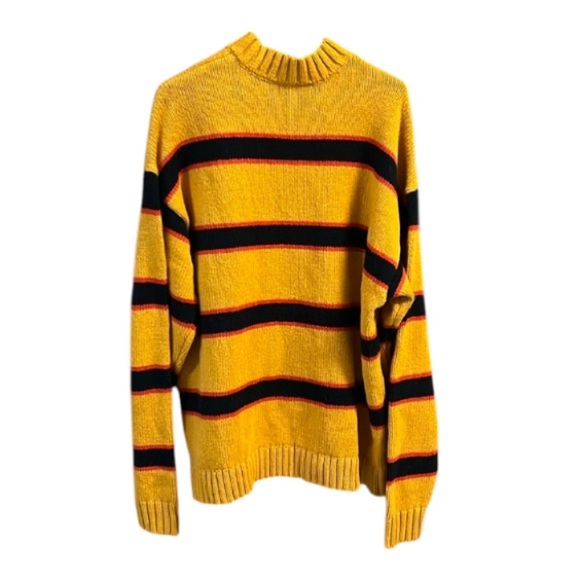 Pacsun Striped Knit Sweater Black, Red, Yellow new with tag XL  Nothing is Real - Picture 5 of 14